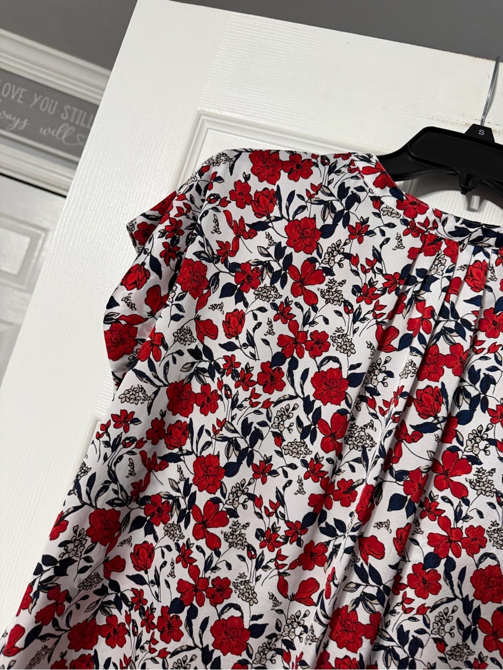 Liz Claiborne Cap Sleeve Floral Print Blouse - Picture 12 of 15